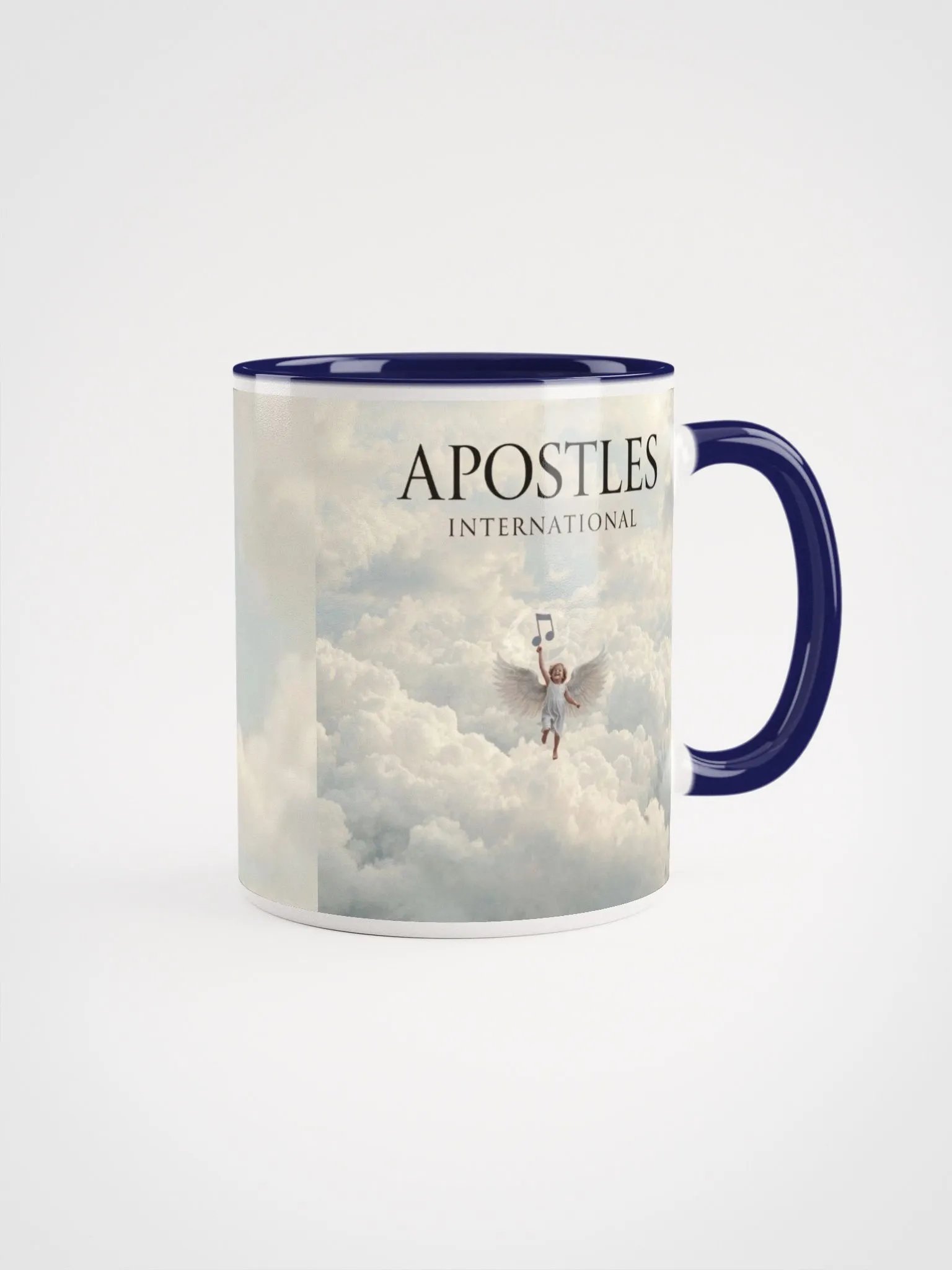 Apostles International Angel Logo cup blue mug product image (1)