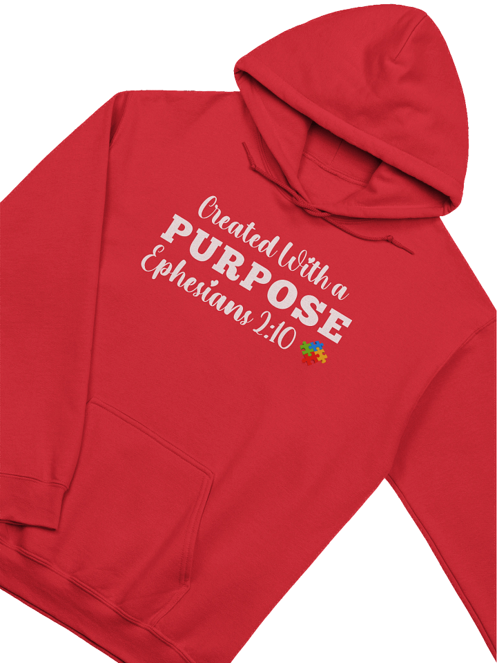 Created With A Purpose Christian Gildan Hoodie | Autism Acceptance I Gift To Mom, Dad, Child With Autism product image (2)