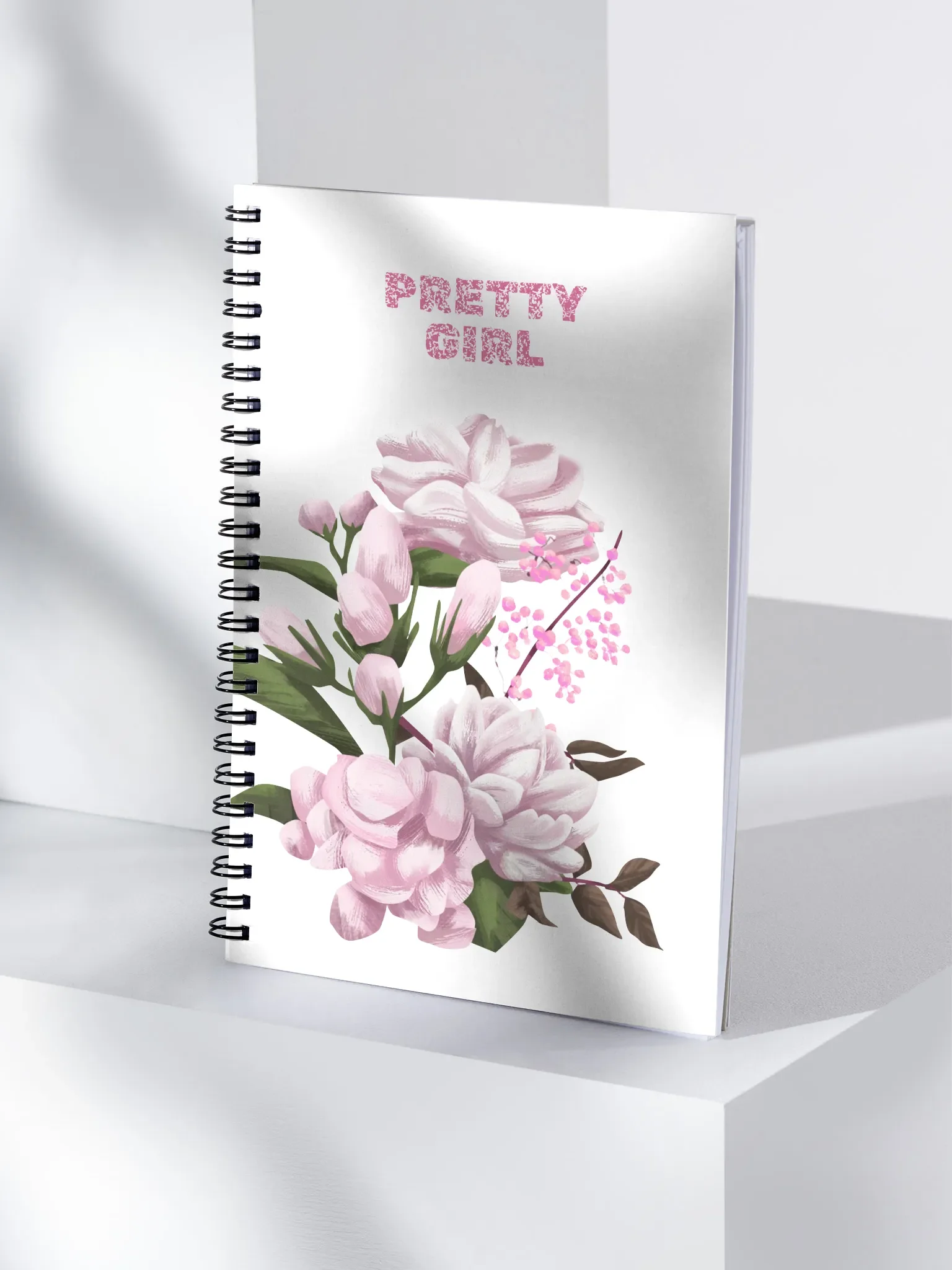 Pretty Girl Floral Spiral Notebook product image (4)