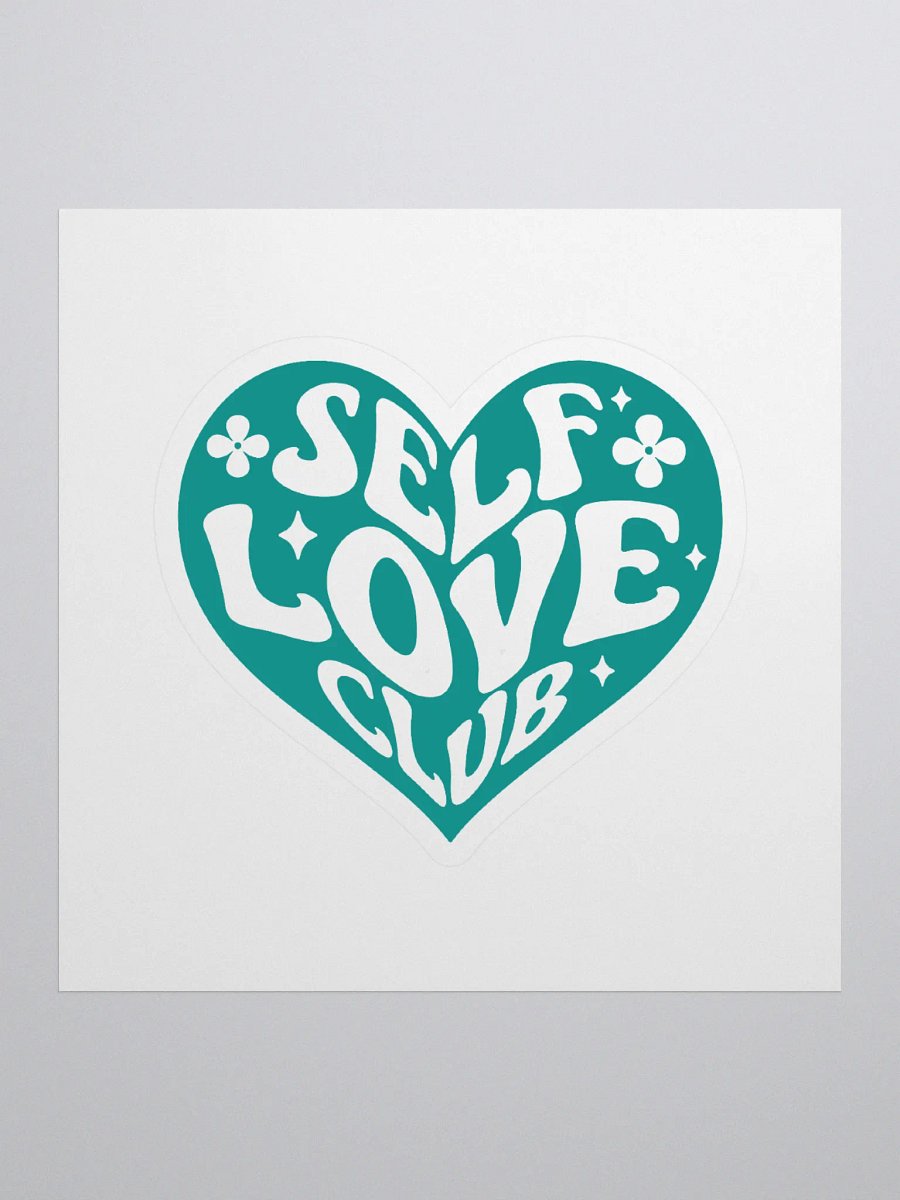 Teal Love Heart Kiss Cut Stickers product image (1)