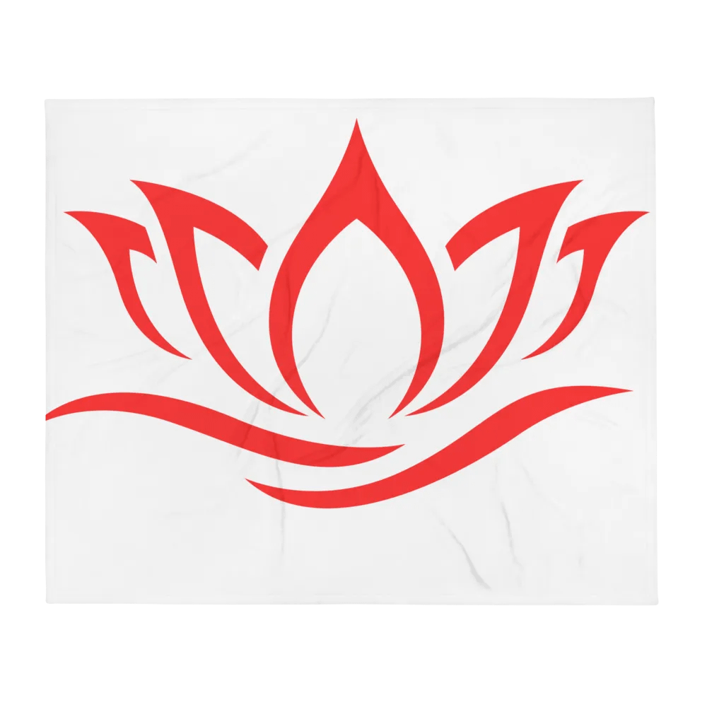 NMRK Red Lotus Throw Blanket product image (1)