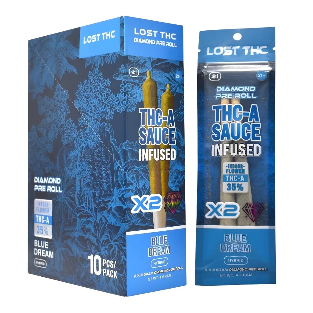 LOST THC 2Gram 2x THC-A Sauce Infused Pre-rolls - 10ct Display product image (3)