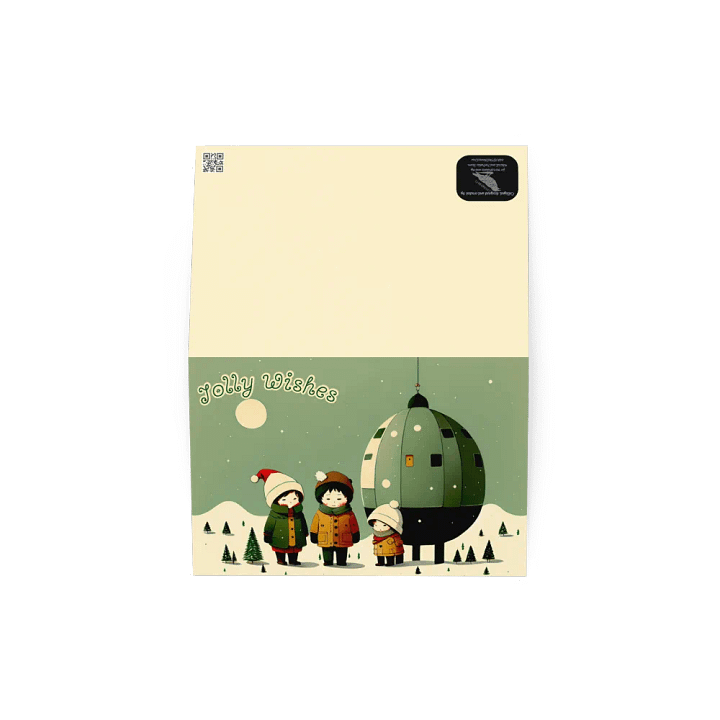 Jolly Wishes, Winter Holiday Card product image (2)