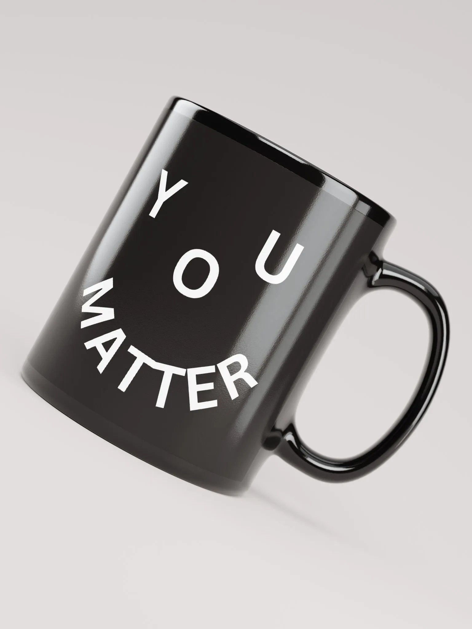 You Matter : - ) Black Mug product image (4)