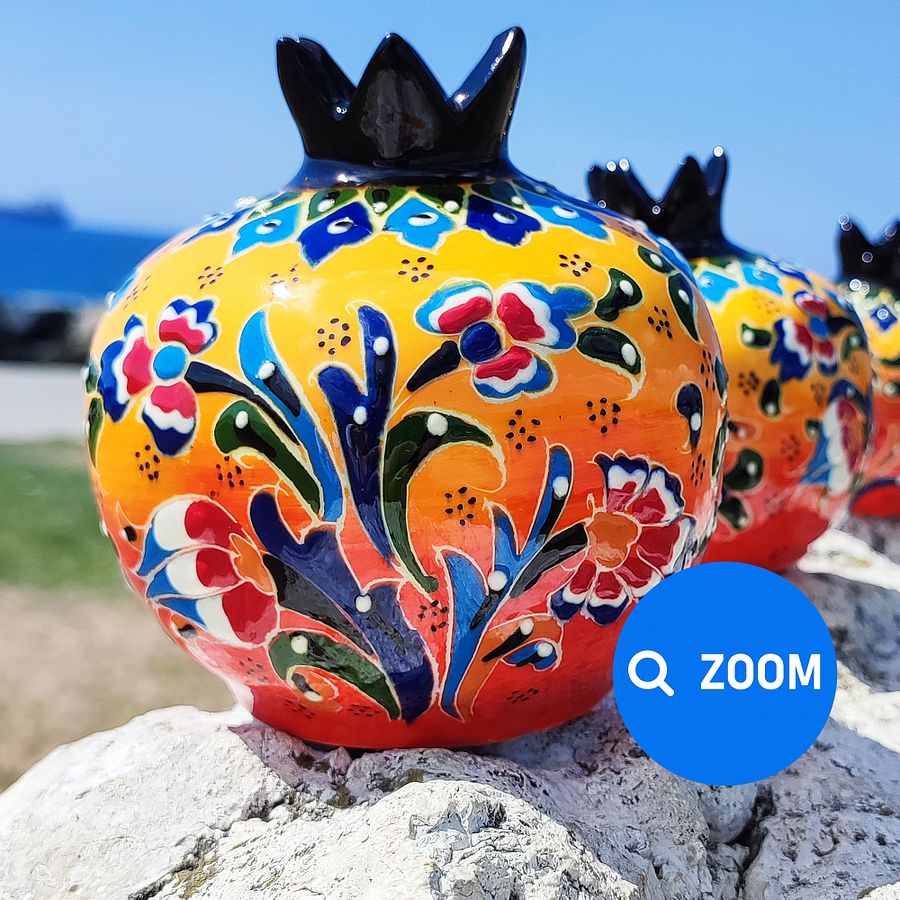 Infuse Your Home with the Vibrancy of Turkish Art – Ceramic Pomegranate Set — handmade pottery, handmade ceramic, home decor, handmade gift product image (9)