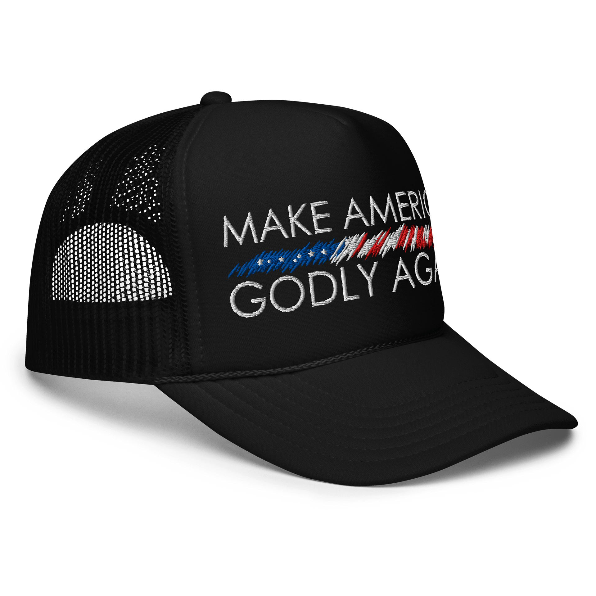 Make America Godly Again – Patriotic Trucker Cap product image (3)