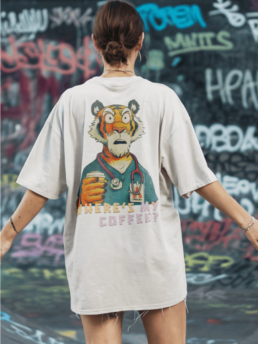 Funny Nurse Shirt, Coffee Tiger Tee product image (2)