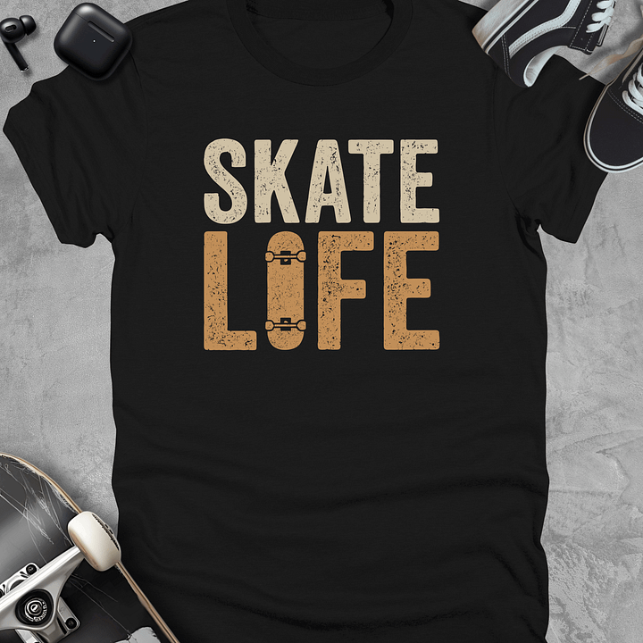 Skate life, Vintage skateboarding t-shirt, Unisex product image (1)