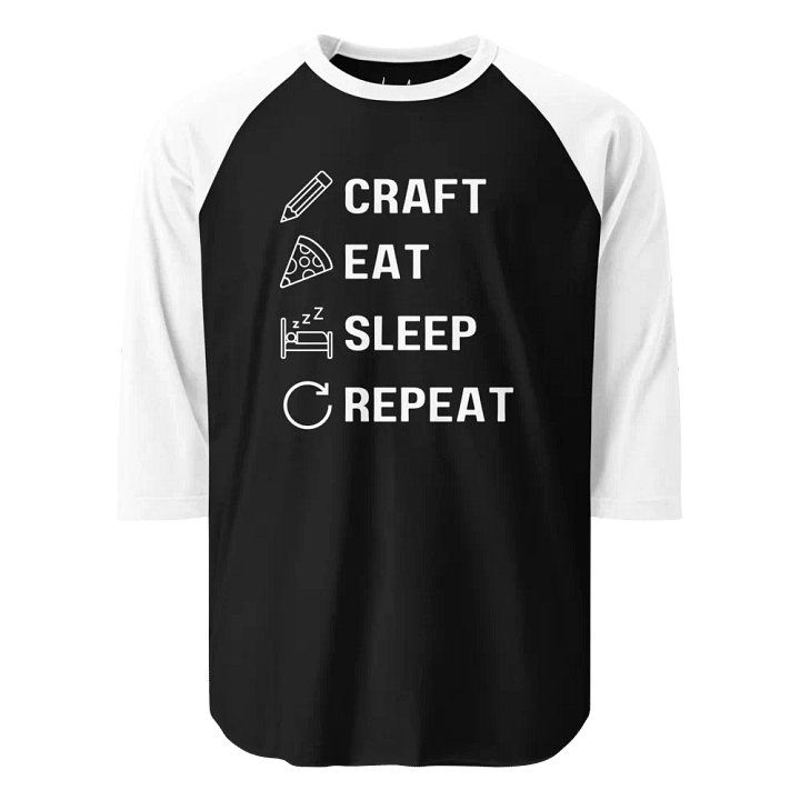 Craft Eat Sleep Repeat Raglan Tee product image (1)