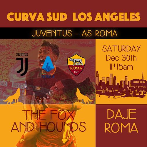 See you at the pub 🍻🐺❤️💛
.
.
#juveroma #juventusroma #losangeles #romaclub #thefoxandhounds