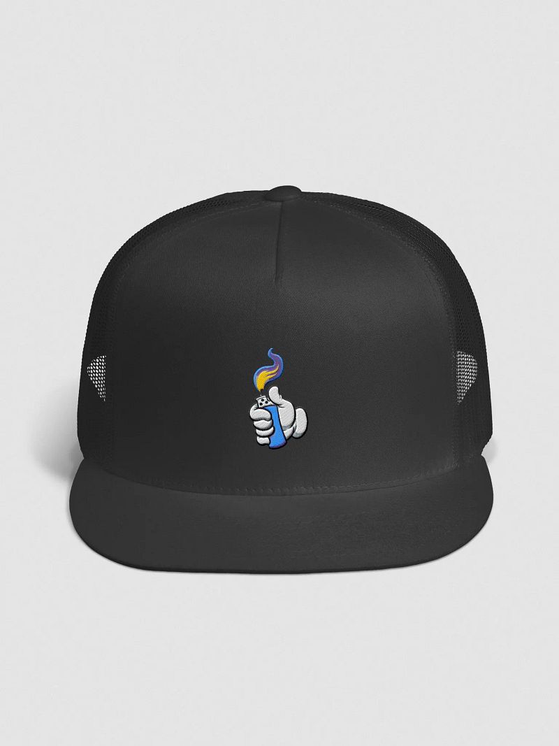 BLUE FLAME TRUCKER HAT
