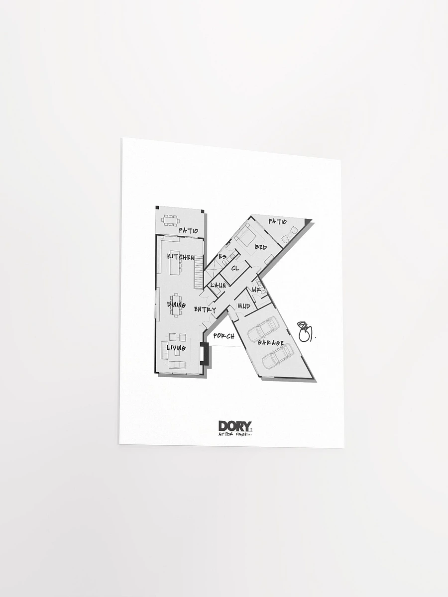 Alphabet Floor Plan Poster - K product image (3)