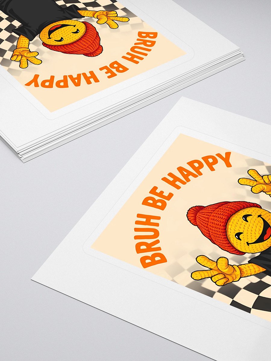 BRUH BE HAPPY Peace Sign Stickers product image (4)