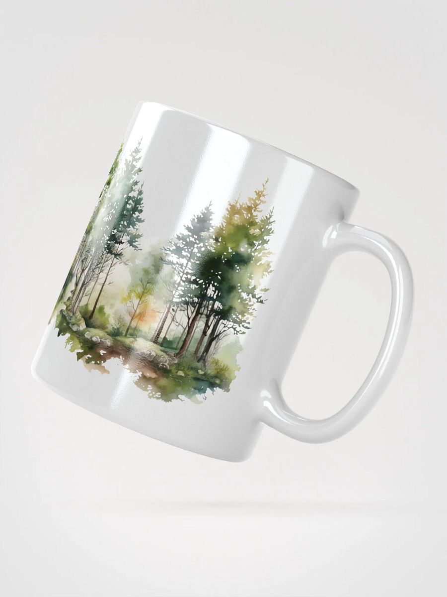 Serene Forest Path White Glossy Mug product image (3)
