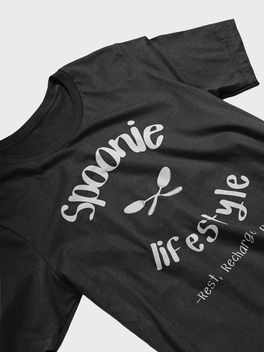 Spoonie Lifestyle- Rest, Recharge, Repeat T-Shirt -White Print (Unisex) product image (3)
