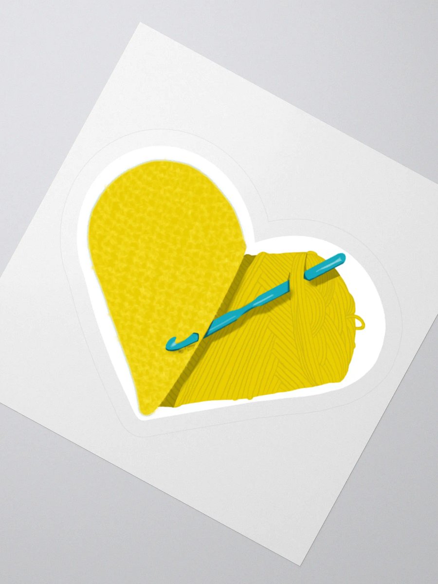 Crochet Love - Yellow Sticker product image (4)