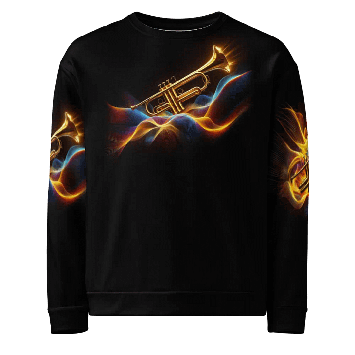 Golden Trumpet Musical Instrument - All-Over Unisex Sweatshirt #7 product image (1)