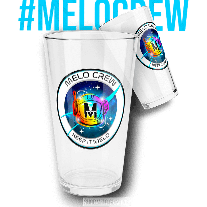 #MeloCrew Badge - Pint Glass | #MadeByMELO product image (1)