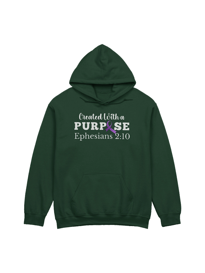 Created With A Purpose : Gildan Hoodie | Christian Faith | Alzheimer and Brain Disorder Awareness | Gift To Mom, Dad, Child With Brain Disease product image (5)