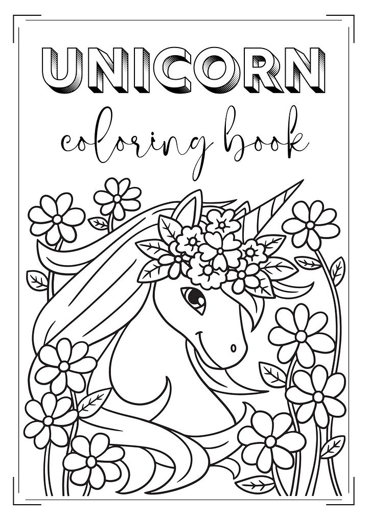 Unicorn Quotes Coloring Book product image (1)