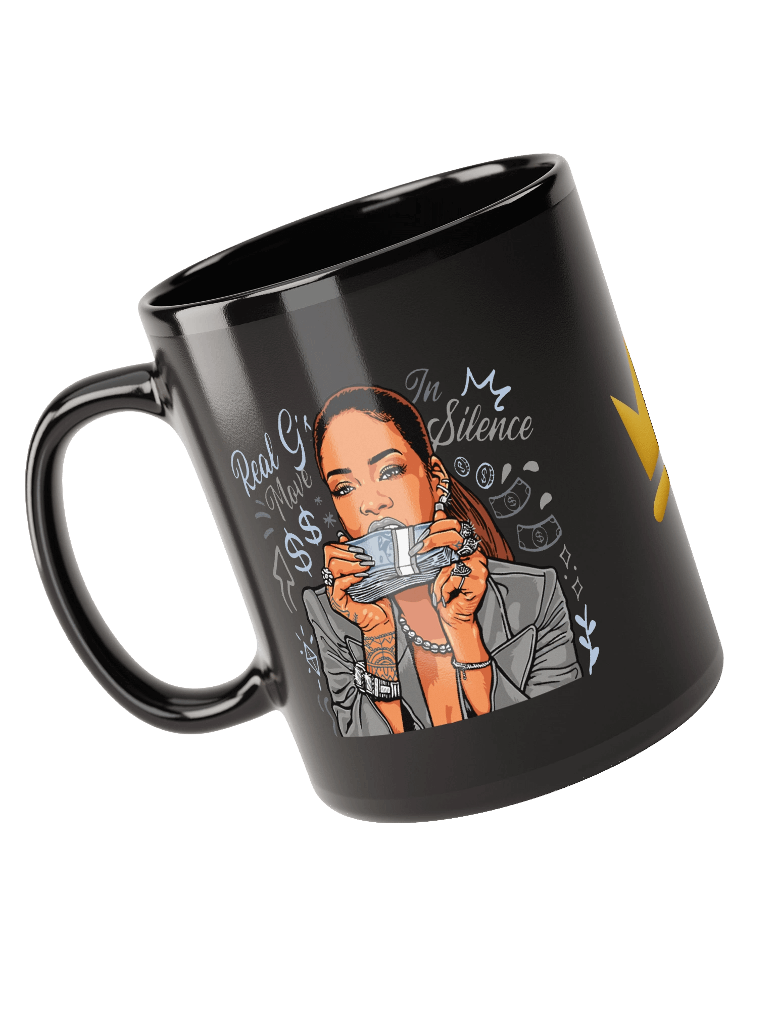 Royal Sip Black Glossy Mug product image (3)