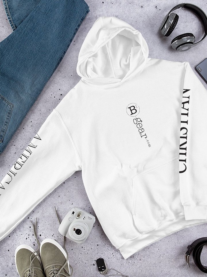 Christian American Hoodie | Pro-Life Right-Wing Unisex Sweatshirt | Patriotic Faith-Based Apparel | Traditional Value Gift Unisex Hoodie product image (13)