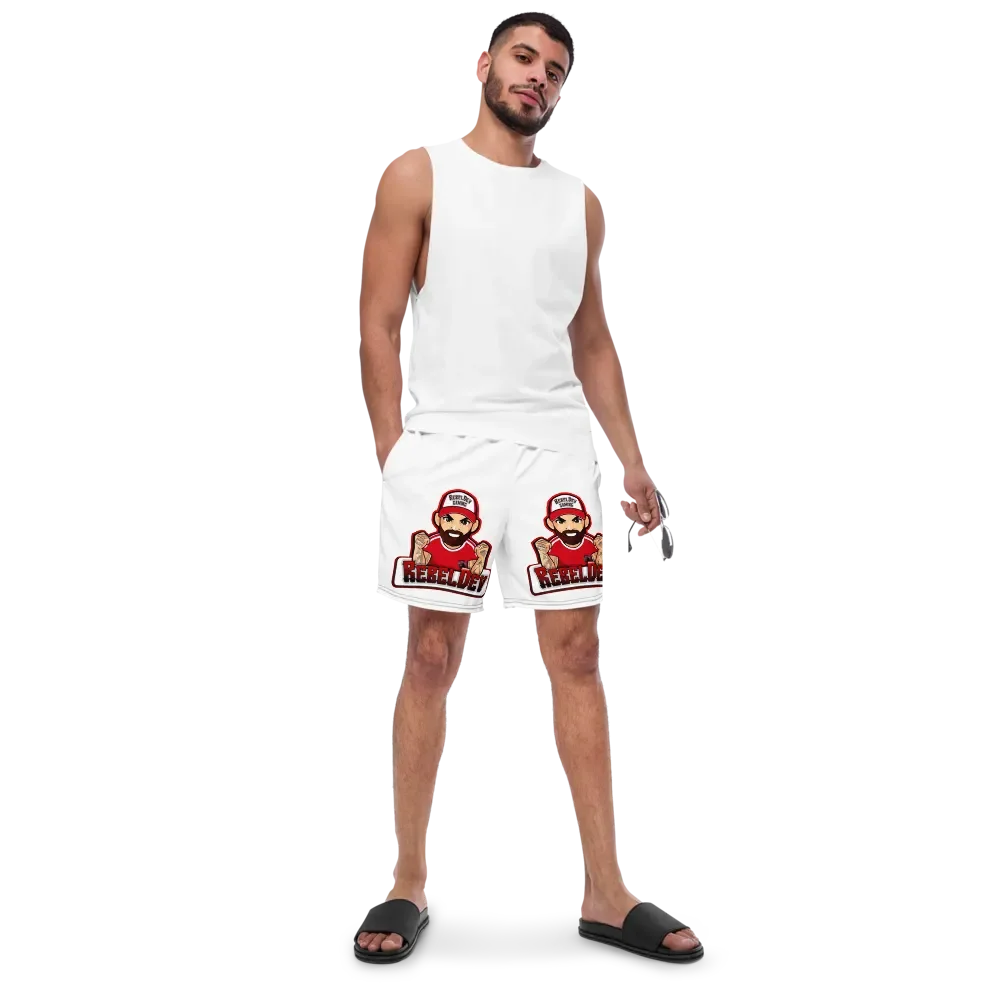 RebelDev white swim trunks product image (4)