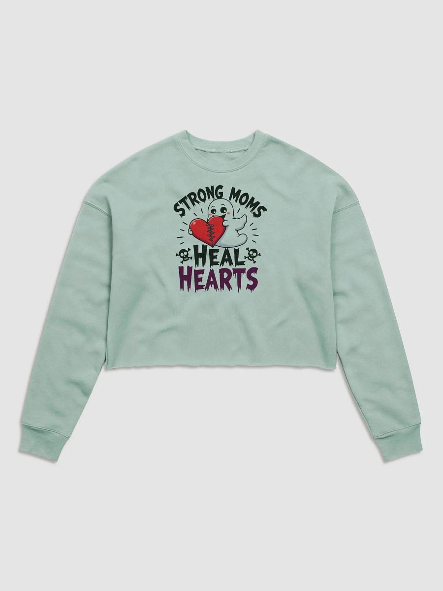 Halloween, Stitched Heart Women's Fleece Crop Sweatshirt product image (2)