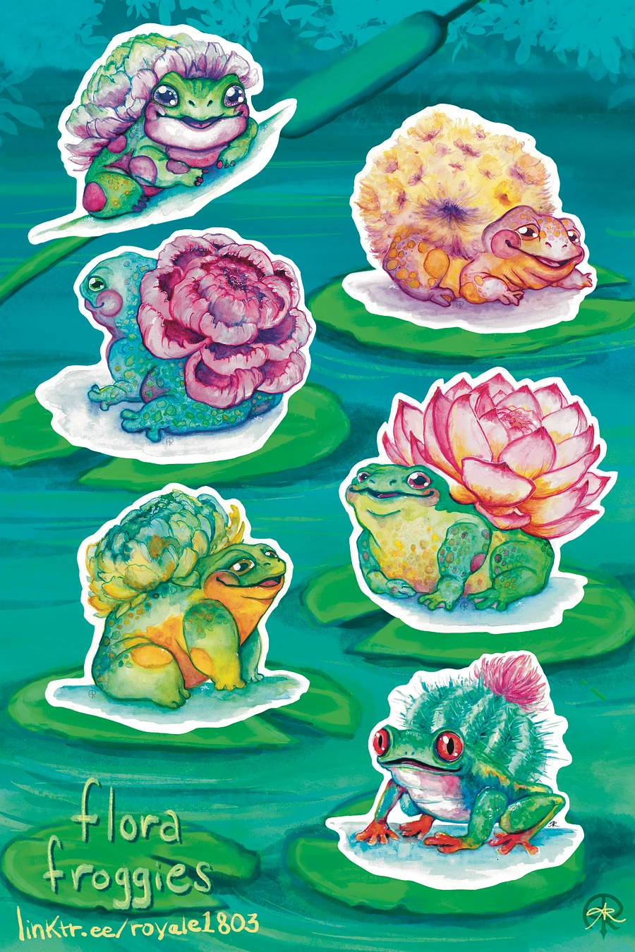 Sticker Sheet - Flora Froggies product image (1)