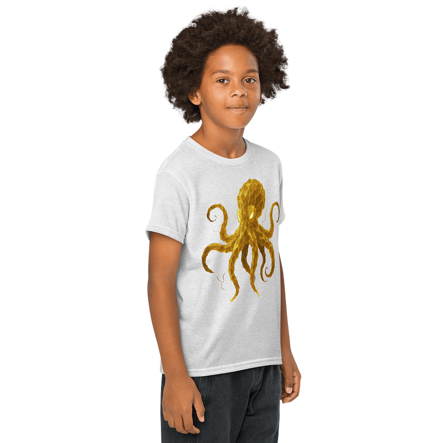 Yellow Electric Octopus Youth Shirt (color choice) product image (4)