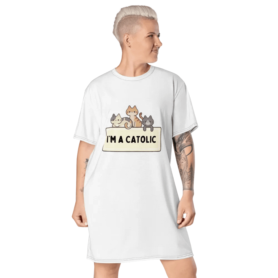 Catolic Cuties All-Over T-Shirt Dress product image (6)