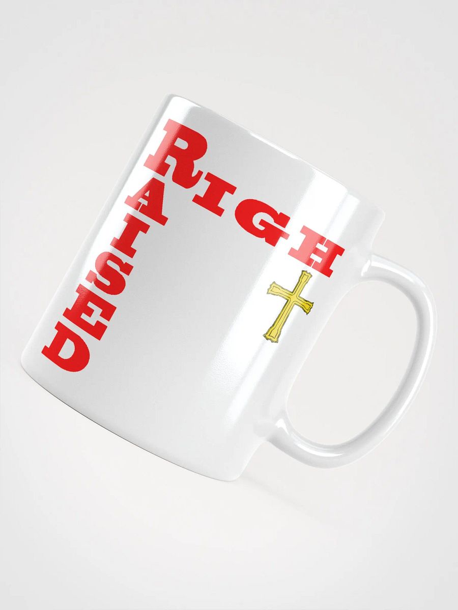 Raised Right Cross White Mug product image (8)