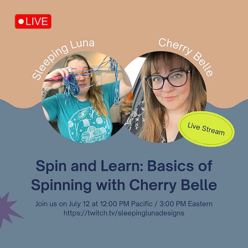Let's spin and learn together - Our friend @cherrybelledesign is coming to share some spinning basics with all of us on July ...