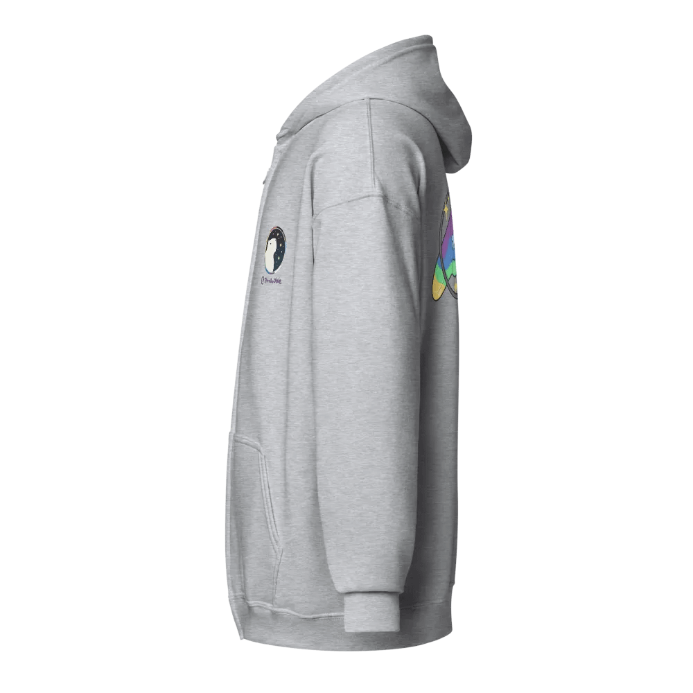 zipped hoodie : gaymin' rainbow-progressive product image (3)