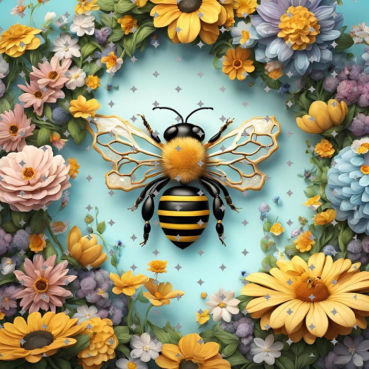 Beeautiful Wind Spinner Design PNG product image (2)