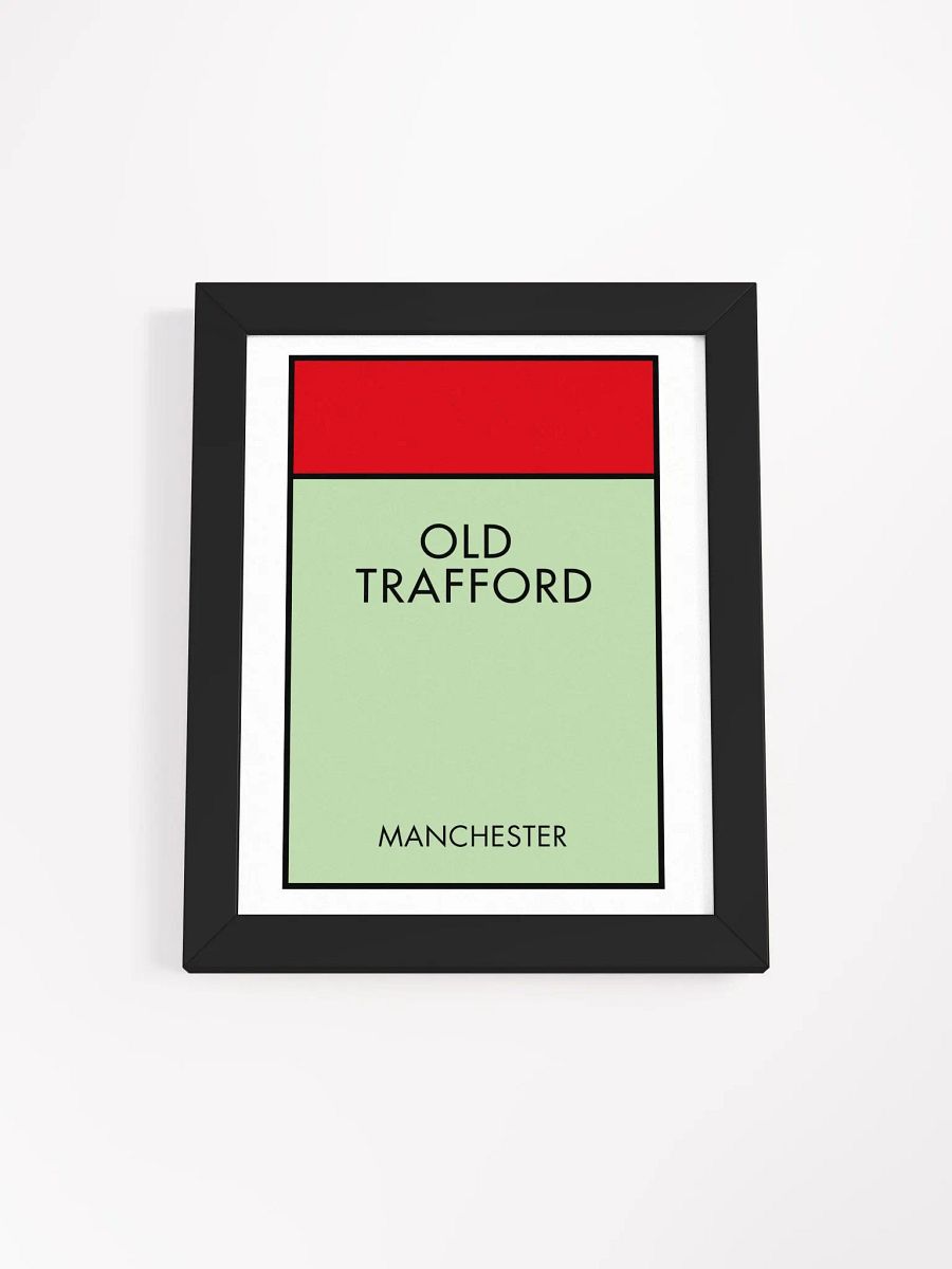 Old Trafford Manchester Monopoly Title Art Framed Print product image (4)