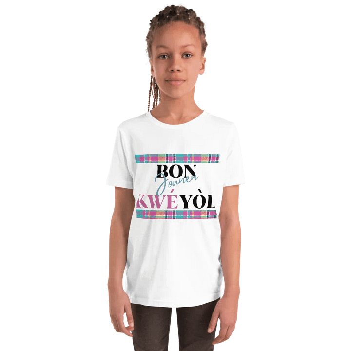 Kwéyòl Madras Youth T-Shirt product image (50)