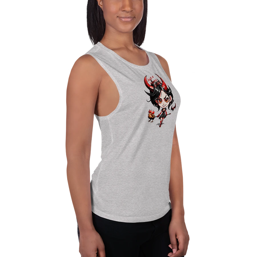 Just A Horny Lil Devil Graphic flowy muscle cut Tank top product image (11)