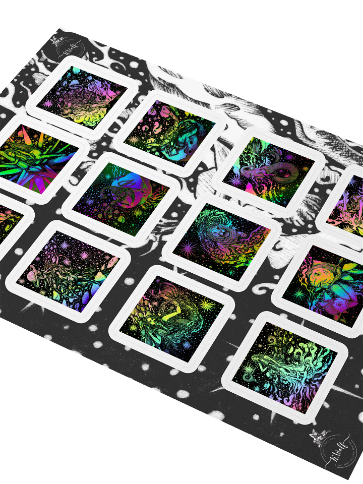 Cosmic Kaleidoscope zodiac Sticker Sheet product image (2)
