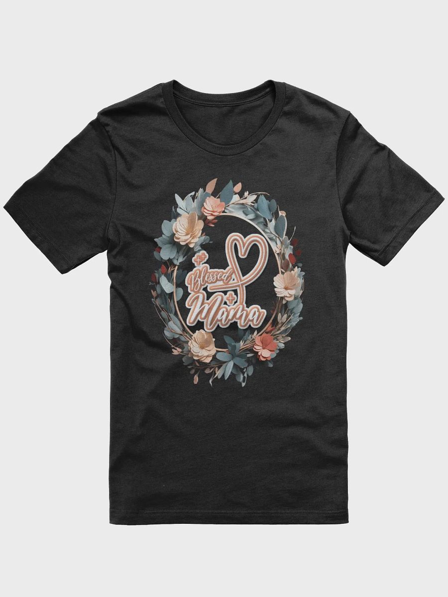 Mothers Day Floral Wreath Blessed Mama T-Shirt product image (4)