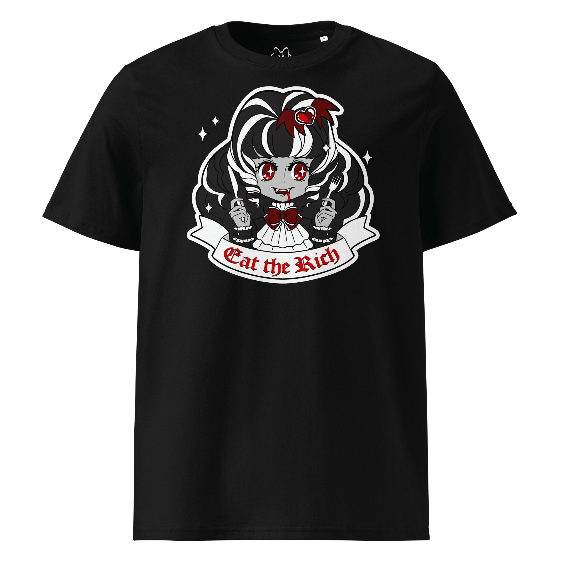 𝑼𝑺𝑨 Eat the Rich (Black) organic cotton t-shirt product image (1)