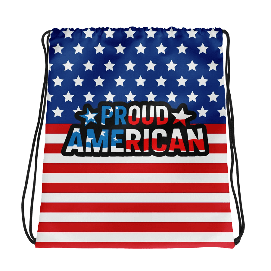 Drawstring Bag: Proud American product image (1)