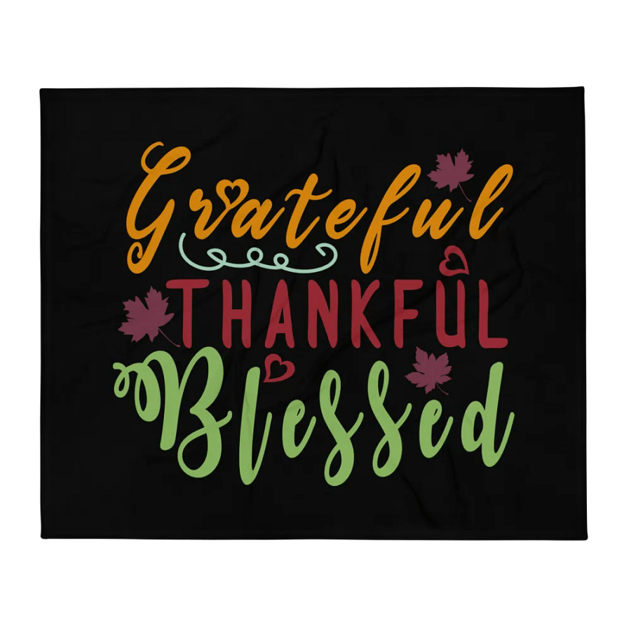 Grateful Thankful Blessed Autumn Throw Blanket product image (2)