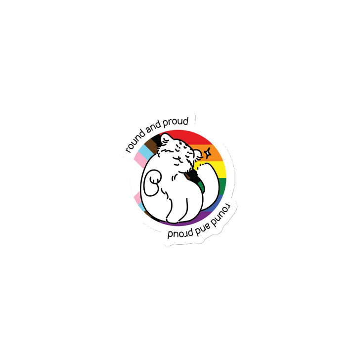 Round and Proud Manul Pride Flag Version - Magnet product image (1)
