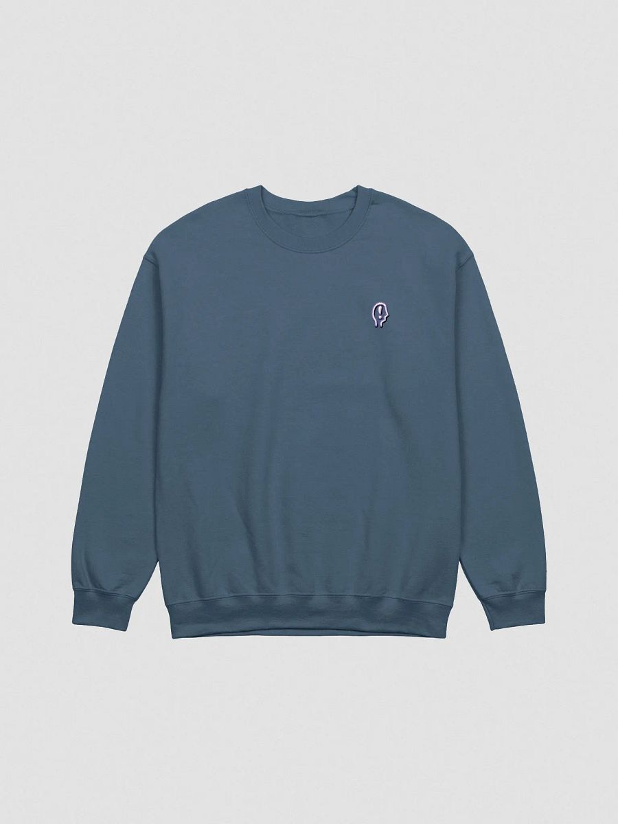 EXCLAIMING MENTALLY (L.C. purple and white design) embroidered crewneck product image (7)