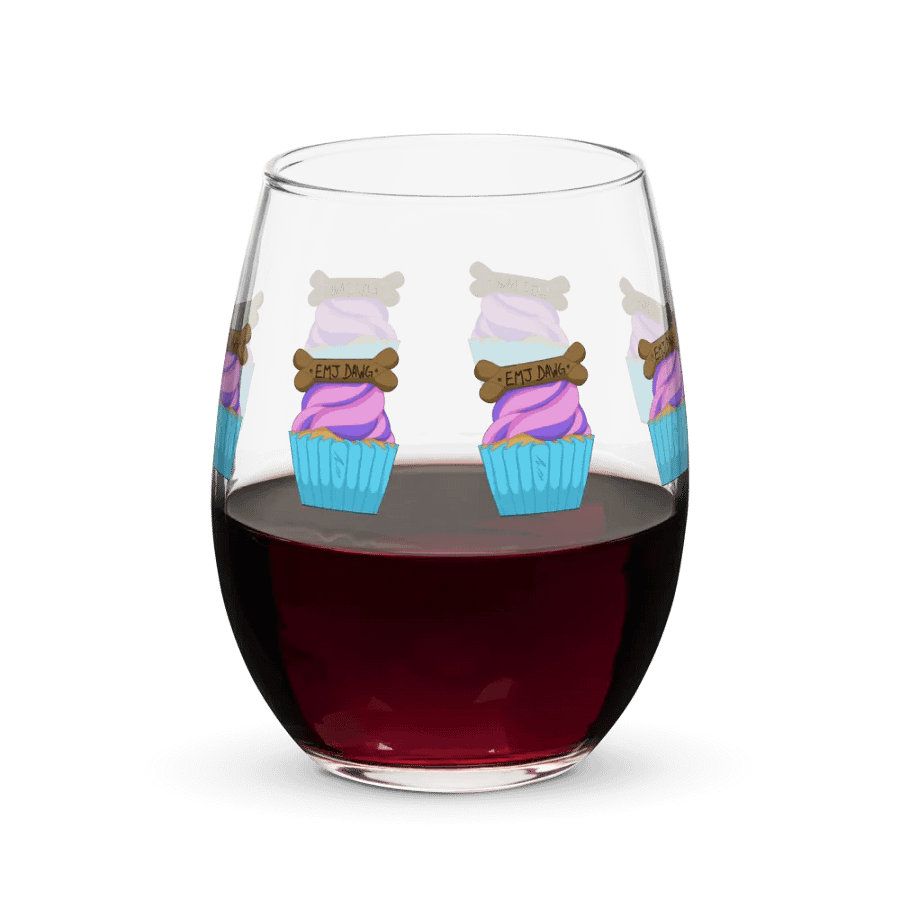 EmJDawg Cupcake Stemless Wine Glass product image (8)