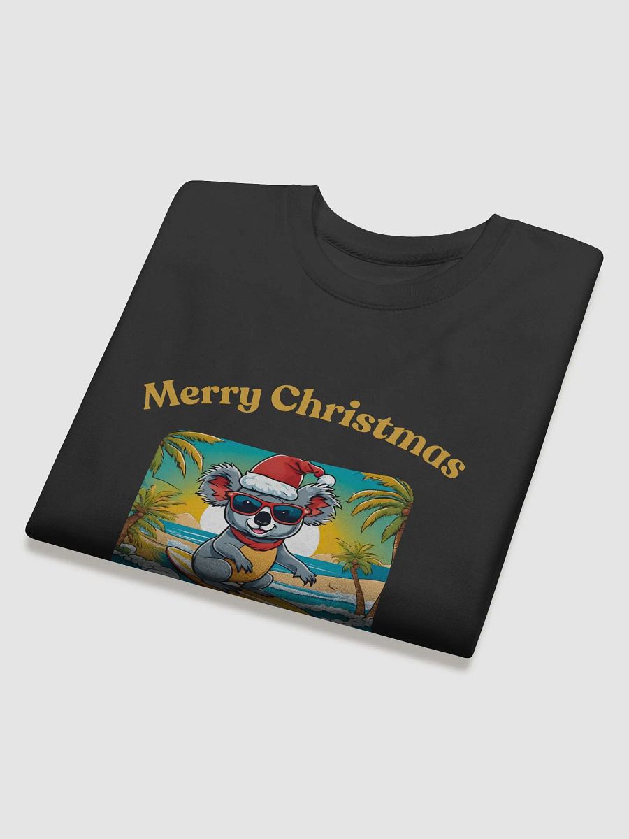 Festive Koala Surf Scene Merry Christmas Sweatshirt - Gold product image (4)