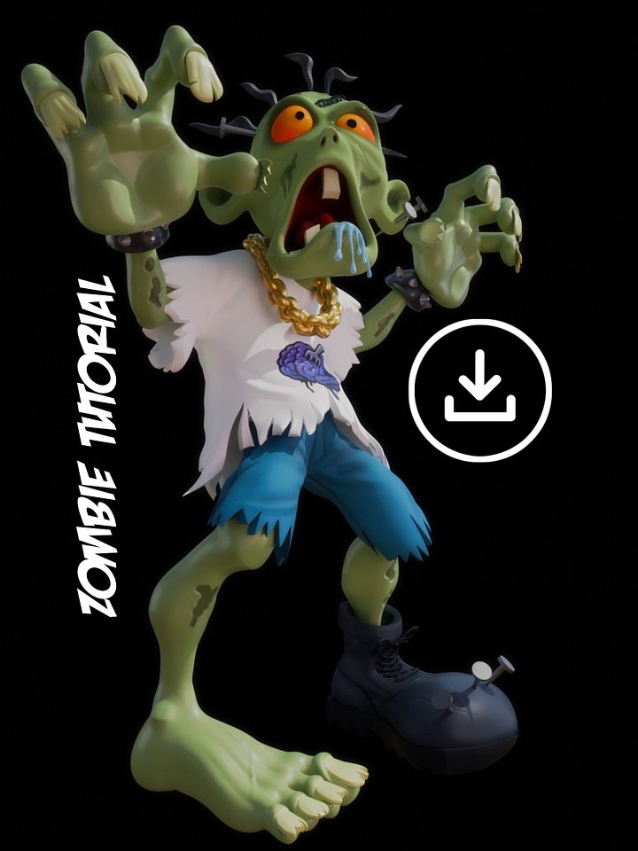 Sculpting a Zombie in zBrush Step by Step Tutorial product image (1)