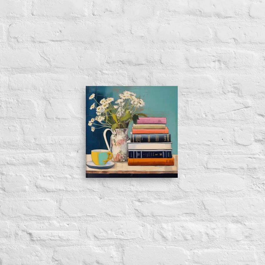 Art2401-30 Books and Tea Still Life - Canvas Print - sm product image (9)