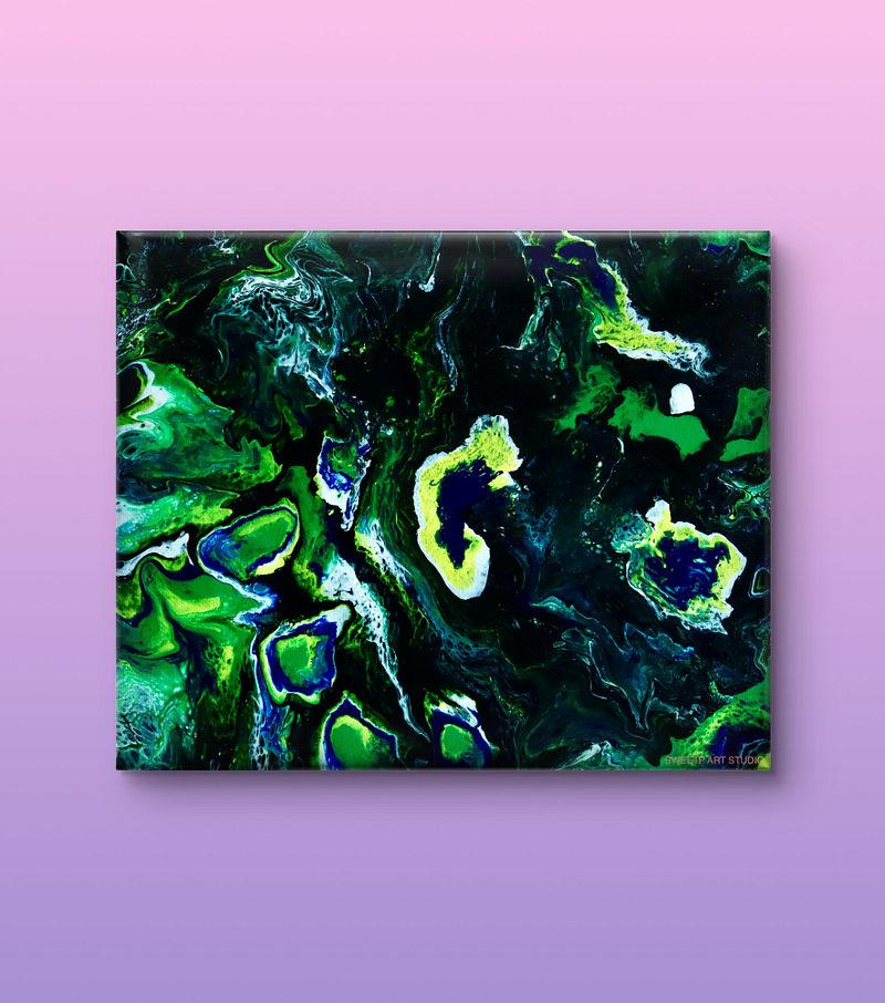 Algae Among The Splash | Original Canvas Painting